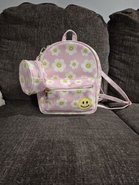 Under One Sky Pink Daisy Smile Mini Backpack